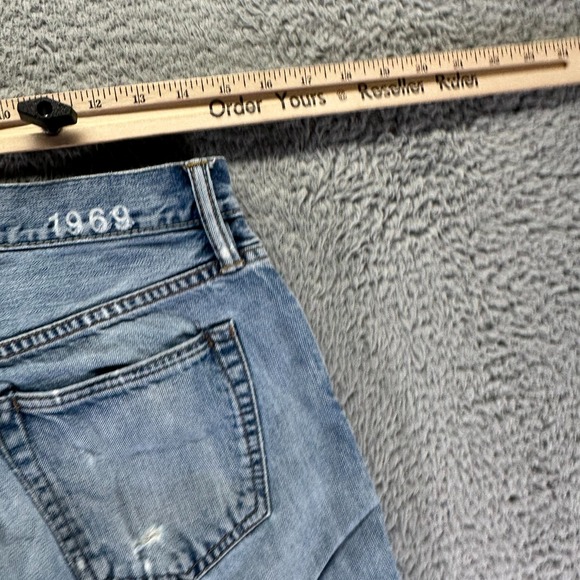 Vintage Gap 1969 Jeans Mens 30x30 Blue Cotton Denim Straight Leg Workwear Faded - Picture 8 of 11